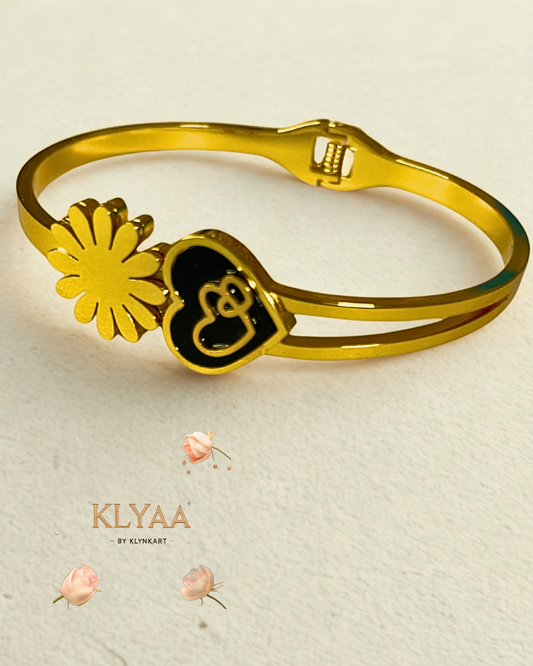 Eternal Bloom Heart Kada_18K Gold-Toned Designer Kada for Women_1500