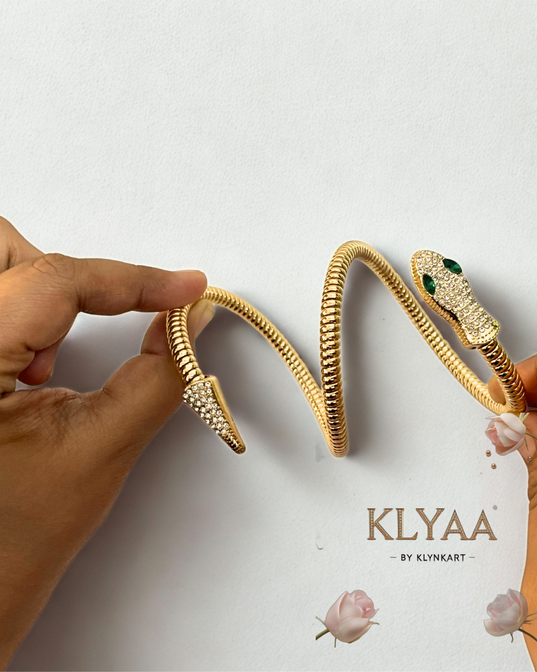 Serpent Luxe Wrap Bracelet by KLYAA – 18K gold plated anti-tarnish designer snake bracelet