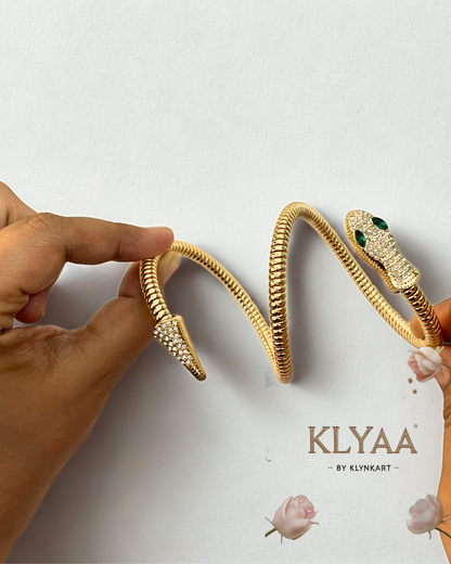 Serpent Luxe Wrap Bracelet by KLYAA – 18K gold plated anti-tarnish designer snake bracelet