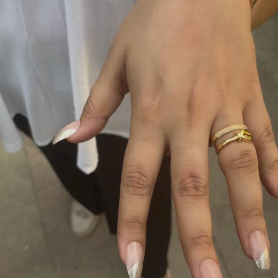 Golden Daisy Bloom Cocktail Anti-Tarnish Ring KLYAA